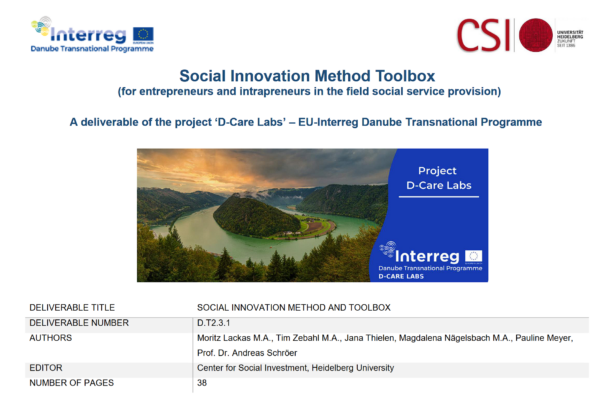 Methoden Toolbox für soziale Innovationen